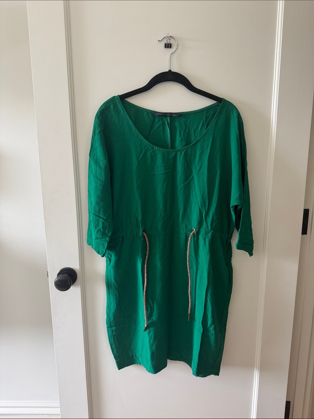 Zara Emerald Green Drawstring Tunic